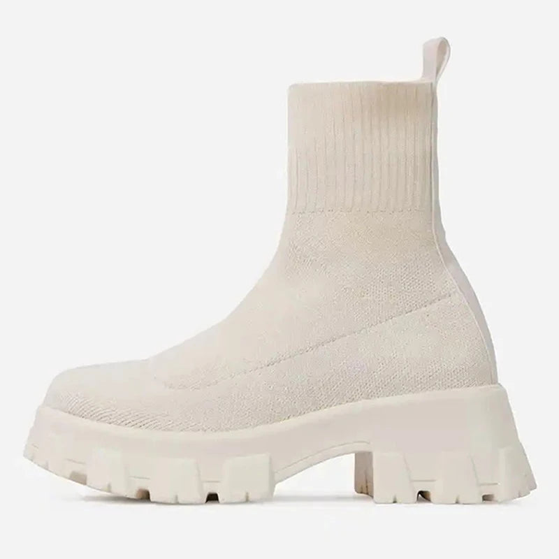 Sexy frauen Stiefel Mode Elastische Socke Stiefel für Frauen Komfort Atmungsaktive Plattform Schuhe Große Größe Frauen Stiefeletten Botas Mujer