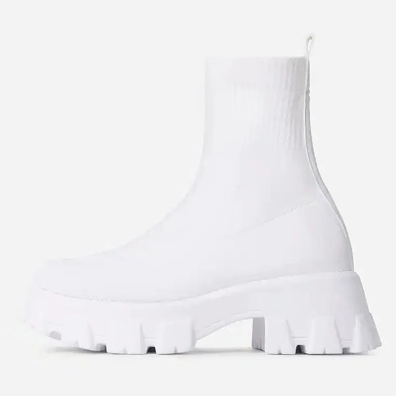 Sexy frauen Stiefel Mode Elastische Socke Stiefel für Frauen Komfort Atmungsaktive Plattform Schuhe Große Größe Frauen Stiefeletten Botas Mujer