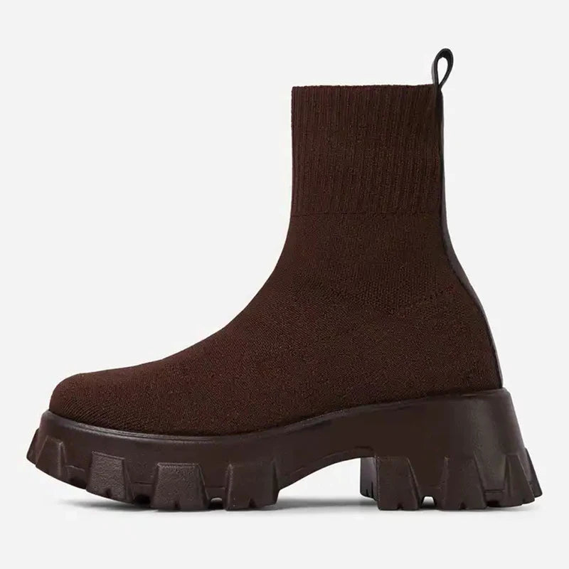 Sexy frauen Stiefel Mode Elastische Socke Stiefel für Frauen Komfort Atmungsaktive Plattform Schuhe Große Größe Frauen Stiefeletten Botas Mujer